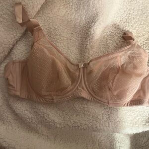 Elegant Lace Women's Bra in Soft Beige